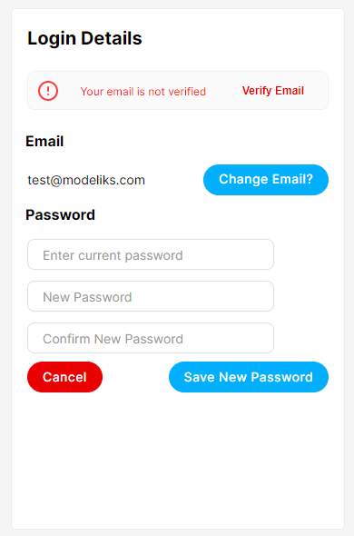 password change